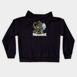 Firesaurus Dinosaur Firefighter Kids Hoodie